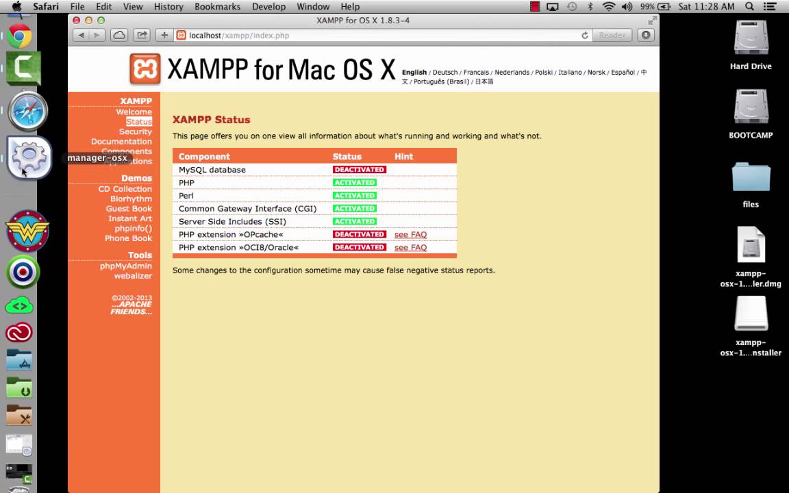Install xampp for mac